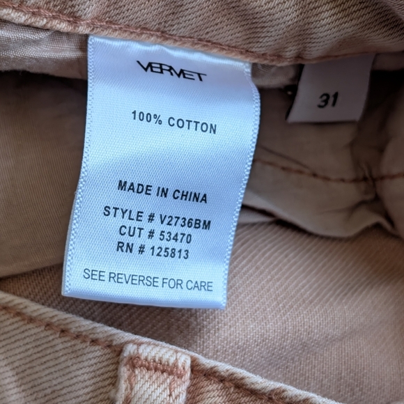 VERVET Brandied Melon Super HighRise 90s Vintage Crop Flare Jeans Sz 31 NEW! - Picture 11 of 11